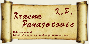 Krasna Panajotović vizit kartica